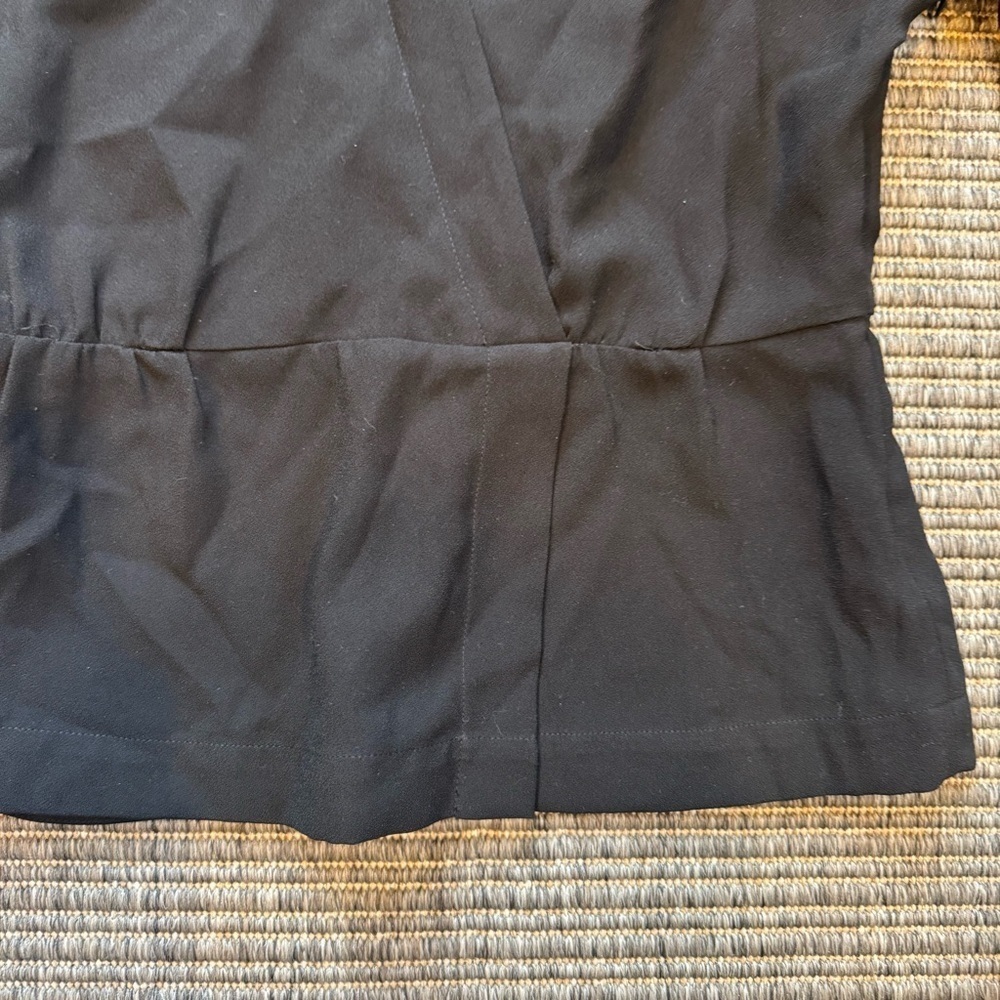 J. Crew Elegant Black Wrap Blouse - Picture 2 of 5